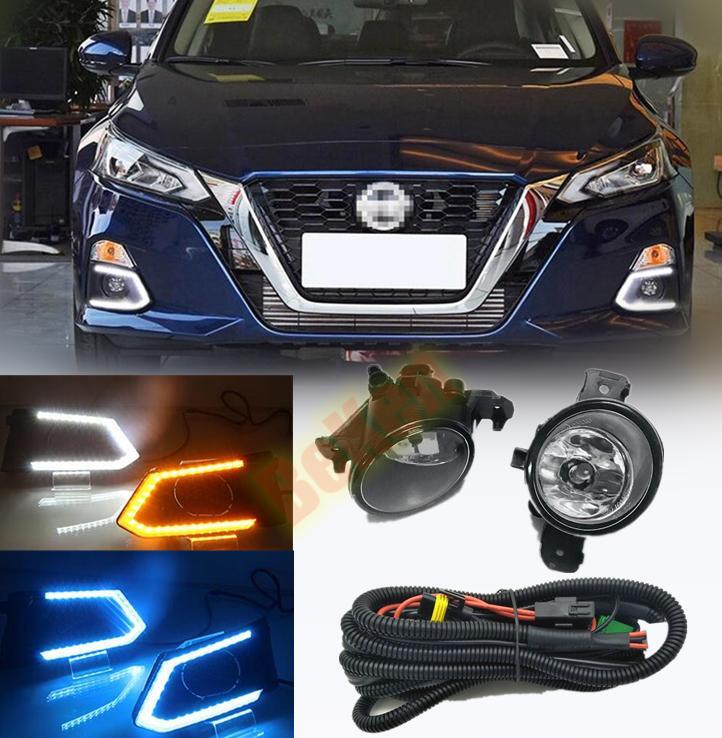 for Nissan Altima 2019-2020 DRL LED Daytime Running Lights Fog lights Set KIT