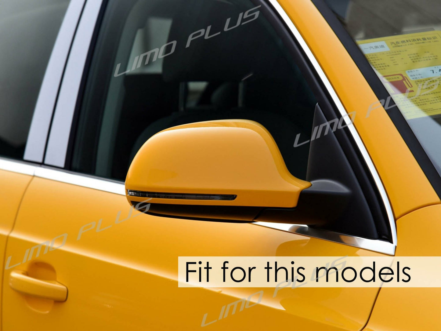 Smooth black mirror-finish protective case for Audi A3 8P, for A4,B8, for A5,for A6,C6, Q3 with side assist.