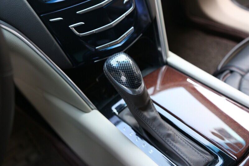 Central Console Gear Shift Knob Trim for Cadillac XTS 2013-2017 ABS Carbon Fiber