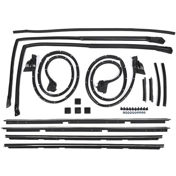 17Pcs Door Tailgate Weatherstripping Seal Kit for Chevy El Camino for GMC Caballero
