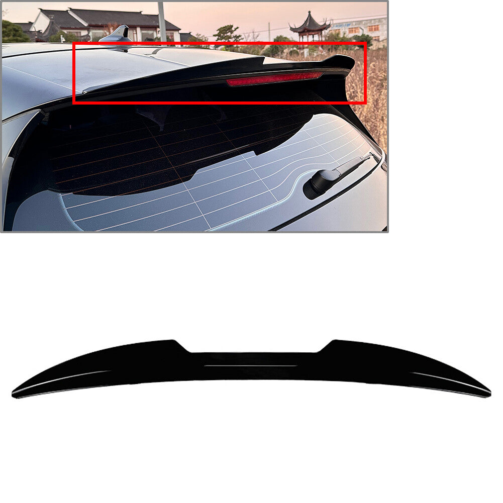 Rear Roof Window Spoiler Splitter Wing Lip Black for Volkswagen ID.3 2019-2023