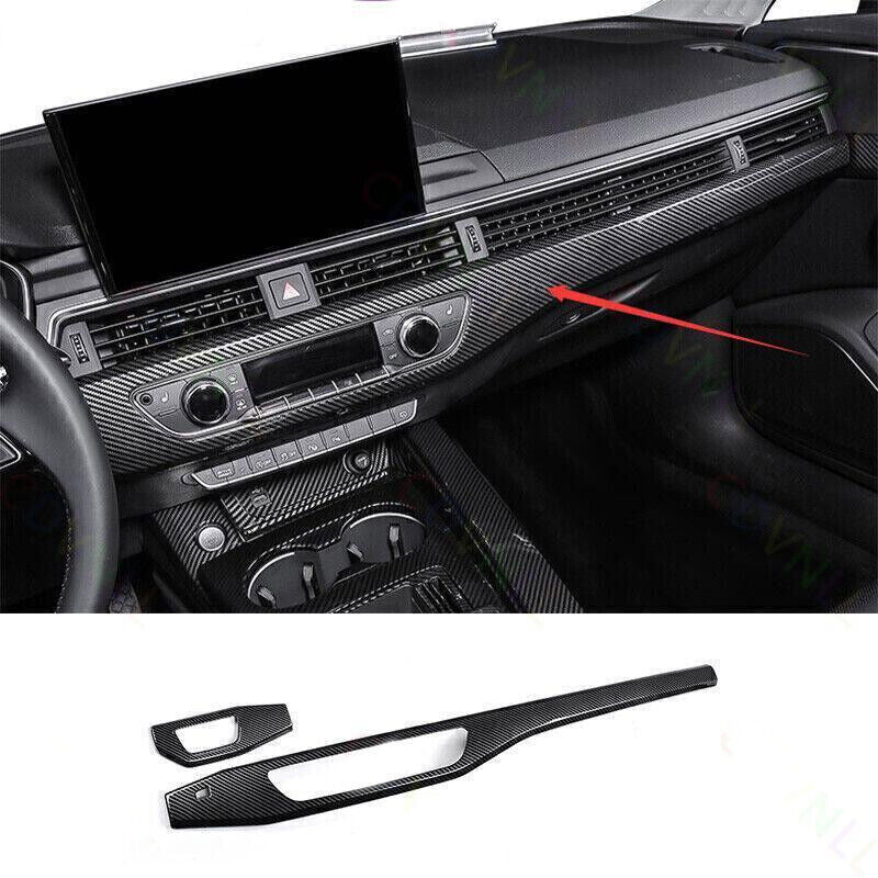 for Audi A4 A5 S4 S5 2017-2024 Carbon Fiber Middle Console Dashboard Cover Trim