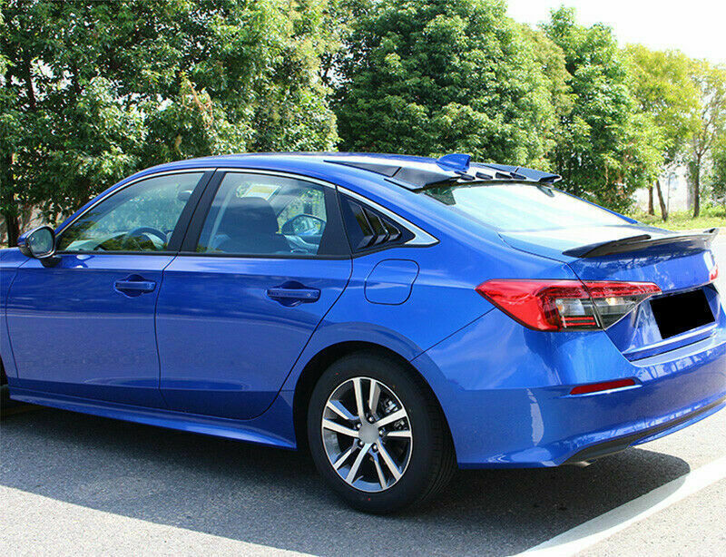 for Honda for Civic 11th 2022-2023 Matte Black Rear Trunk Spoiler Lip Tail Wing Bar