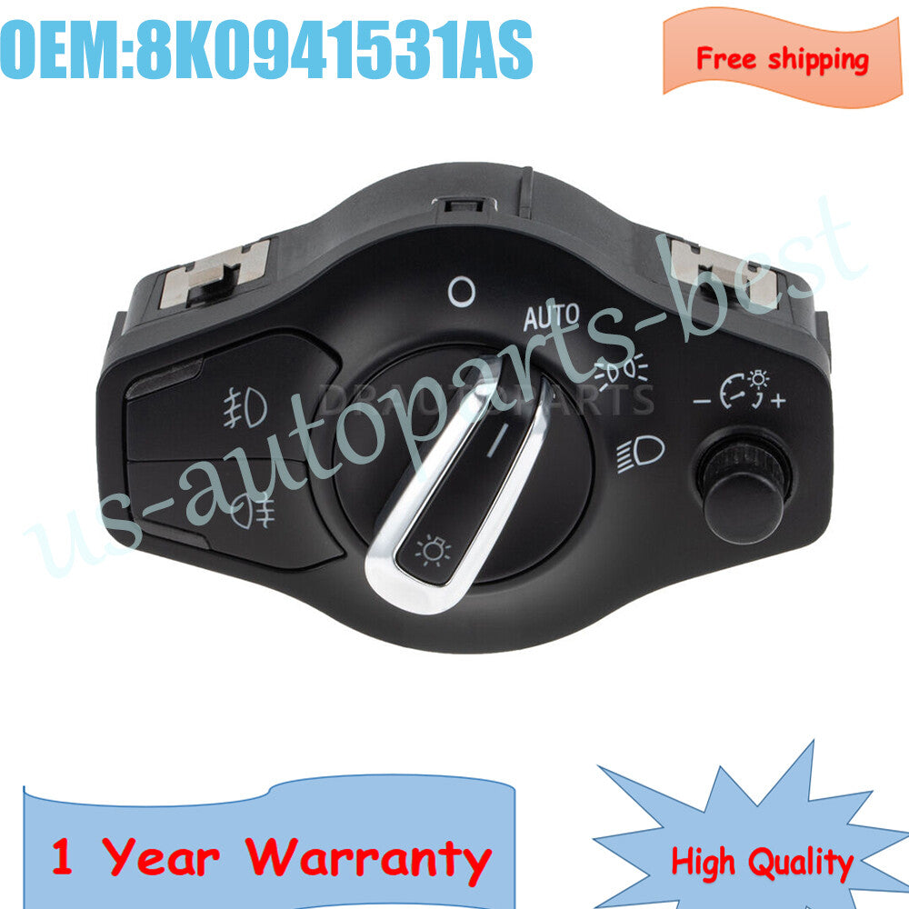 HeadLight Fog Light Switch Control Chrome-Plated for Audi A4 A5 Q5 S4 S5 Allroad