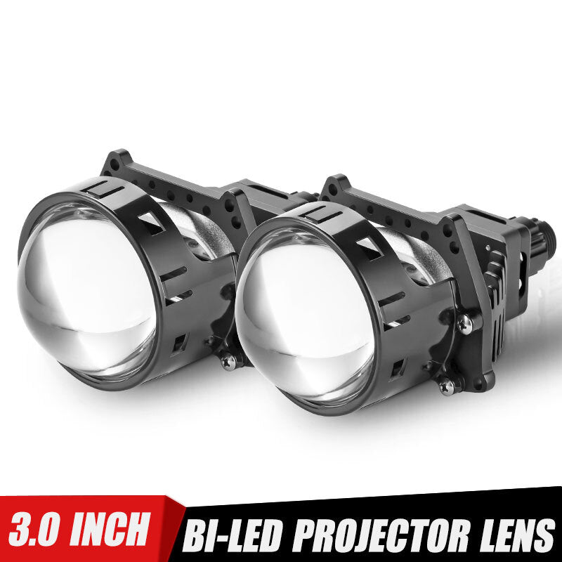 2X 3.0 inch Bi LED Projector Lens LHD Headlight Kit 6000K Hi-Lo H4 H7 9005 9006