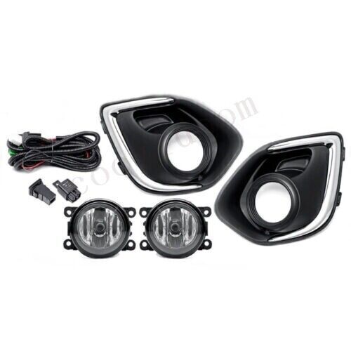 A pair of front bumper fog light covers with protective sleeves for 2013-2015 for Mitsubishi Outlander Sport