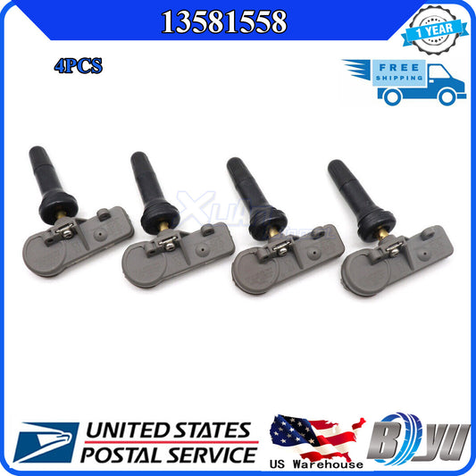 new TPMS tire pressure sensor package (4 pieces, 13581558) suitable for Chevrolet for Buick .