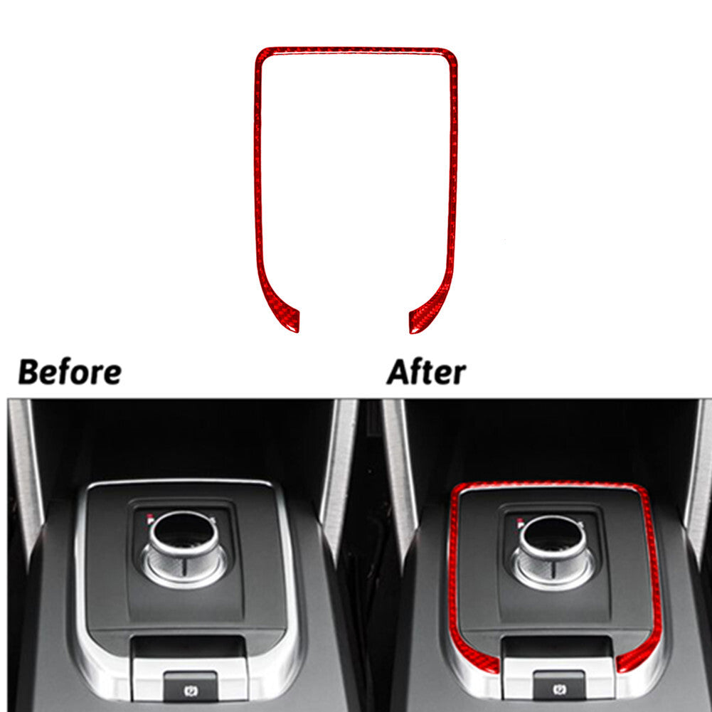 Red Carbon Fiber Switching Console Frame Trimming for Land Rover Discovery Sport 15-19