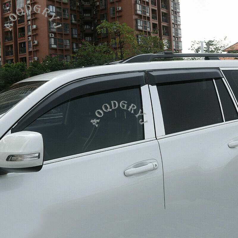 Smoke Sun/Rain Guard Vent Shade Side Window Visors for Toyota Prado 2010-2021