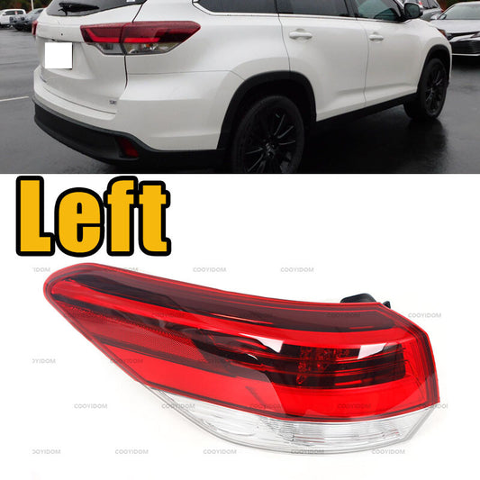 Drive Side Rear Lamp Outer Tail Light for Toyota Highlander 2017-2019 Left