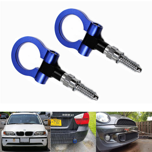 2x Blue Front Rear Bumper Tow Hook for BMW 325 335I 330 M3 M5 E60 for Mini Copper