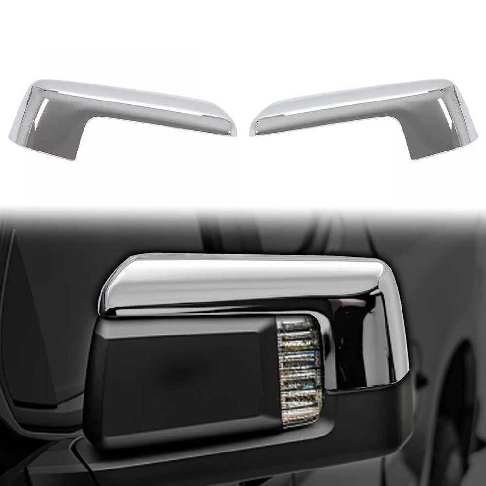 Clip-on Mirror Covers Chrome Sliver for Chevy 2019-2024 for Sierra 1500 for GMC