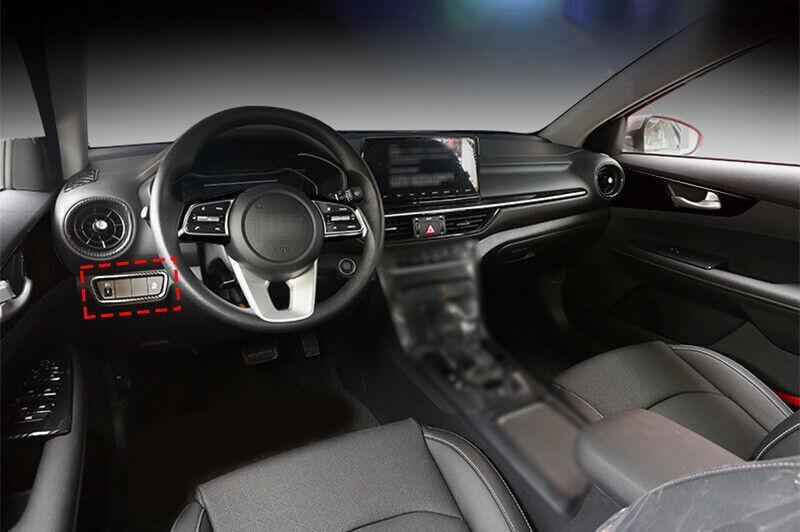 for Kia K3 Forte 2019-2023 Carbon Fiber Headlight Switch Control Frame Trim 1pcs