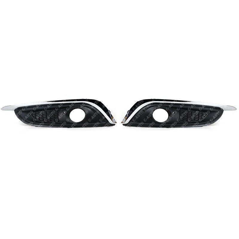 A pair of for Buick Regal front bumper bezels and fog light covers for 2014, 2015, 2016, and 2017 models.