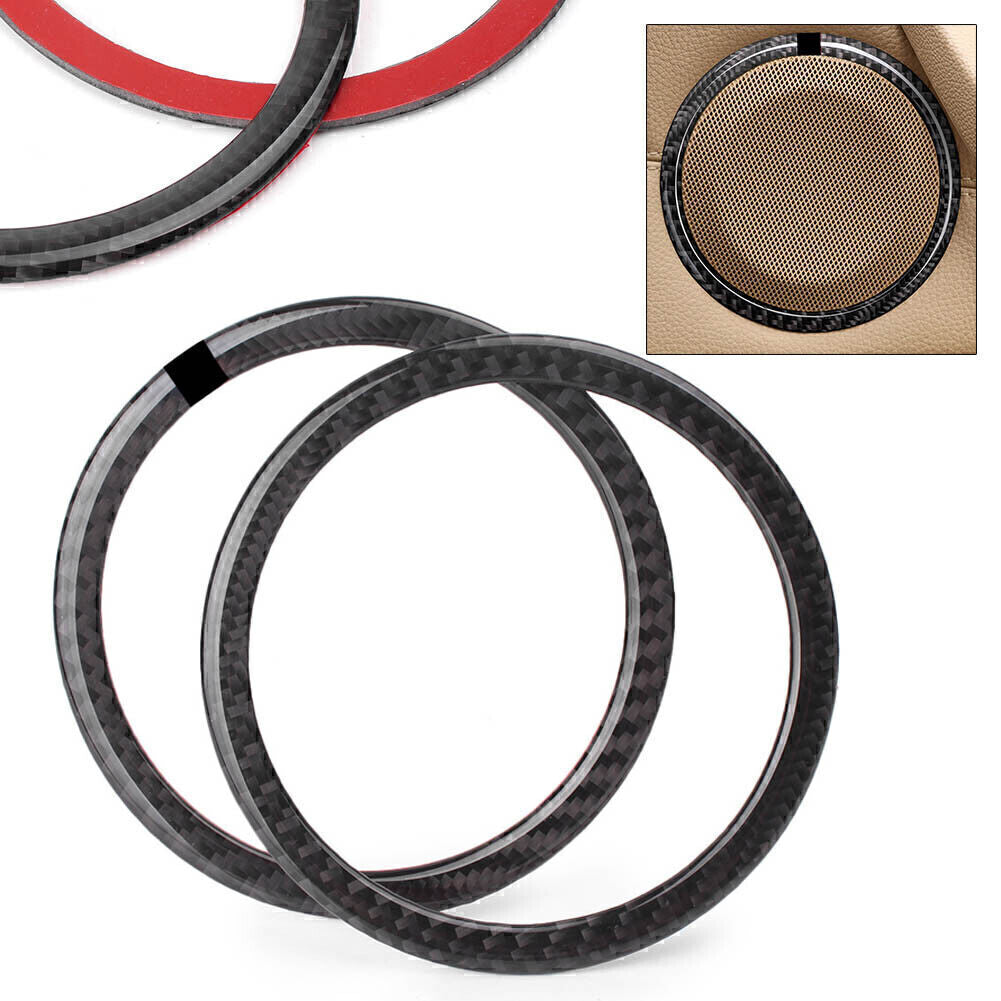 for BMW E90 3 Series E84 X1 Carbon Fiber Door Speaker Loud Cover Sticker Trim