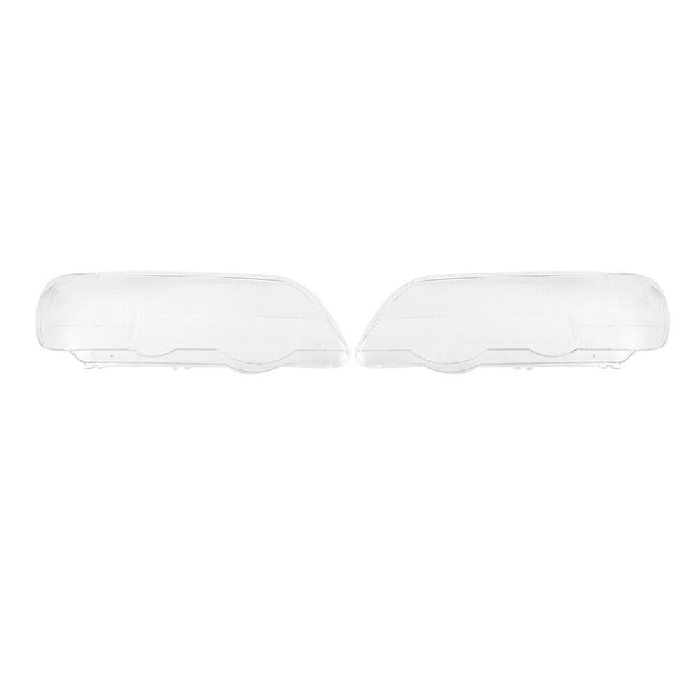 A pair of front left and right headlight lens covers for BMW X5 E53 2000 - 2003