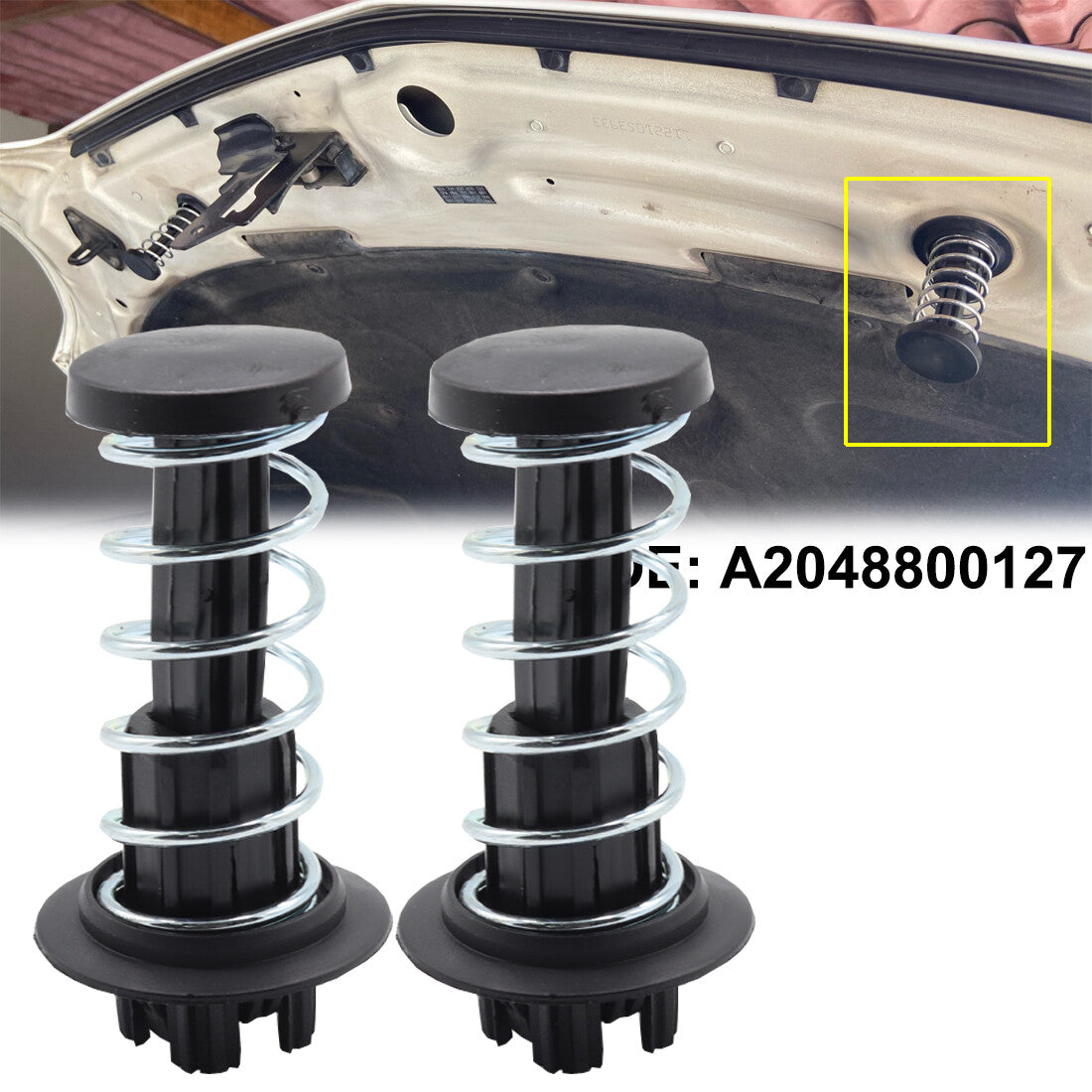Pair for Mercedes Benz C-Class E-Class S-Class SL-Class GLK-Class Hood Spring