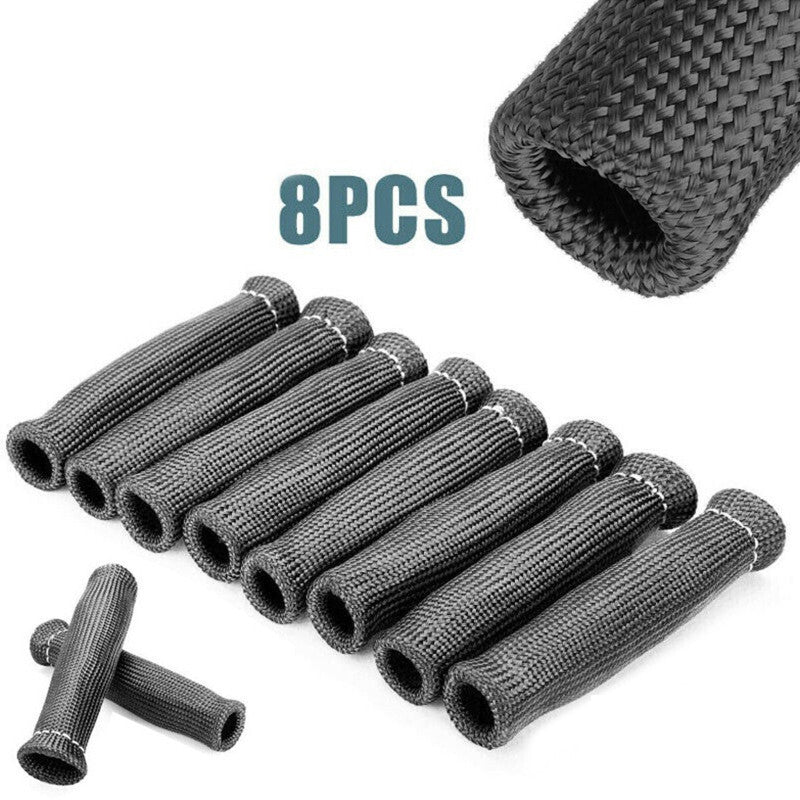 Car 8x 1200¨H Spark Plug Wire Boots Protector Sleeve Heat Shield Protection Cover