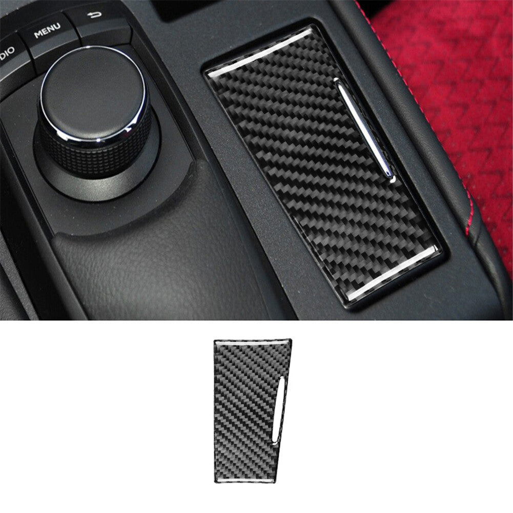 Carbon fiber interior ashtray panel cover trim for Lexus CT200h 2011-2017