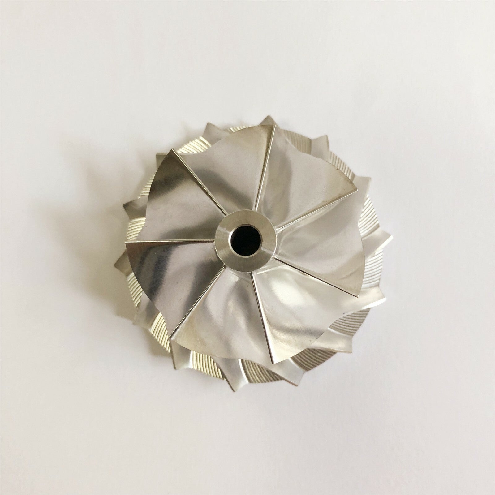 RHF5 42.00/54.80 mm 7+7 blade high-performance turbine blank compressor wheel