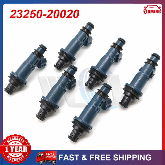 6PCS Fuel Injectors for Toyota for Sienna 98-03 3.0L V6 for Lexus RX300 23250-20020 New
