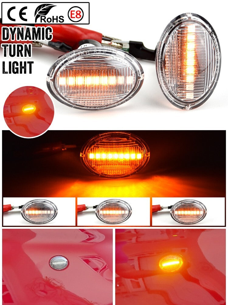 Dynamic Side Marker Turn Light for Fiat 500 for Ford for Lancia Lybra for Maserati Alfa