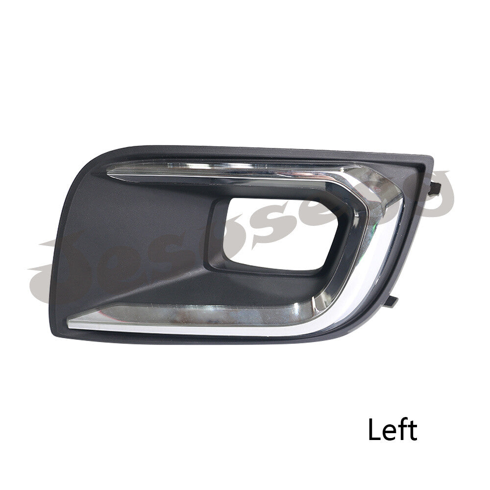 2x Front Left+Right Bumper Foglight Bezel Cover Chrome For 18-21 for Toyota Sequoia