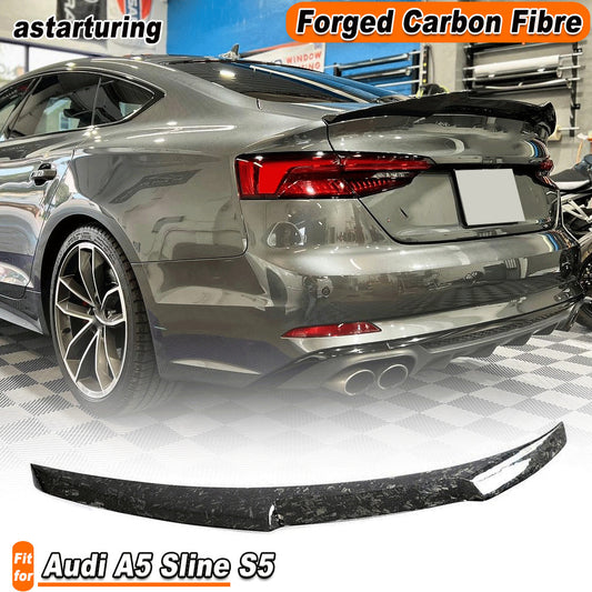 for Audi A5 Sline S5 4-Door 2017-2020 Forged Carbon Rear Spoiler Trunk Wing Lip