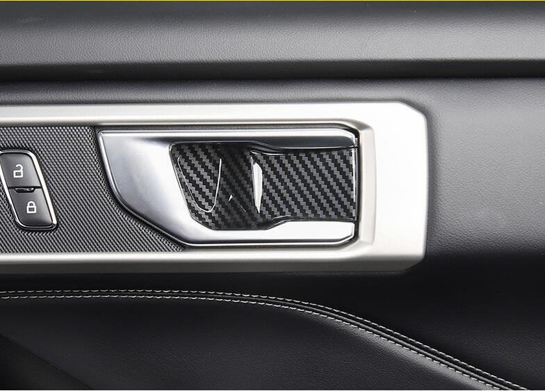 Inner Door Bowl Cover Trim 4X Fit for Ford Explorer 2020-2022 ABS Carbon Fiber