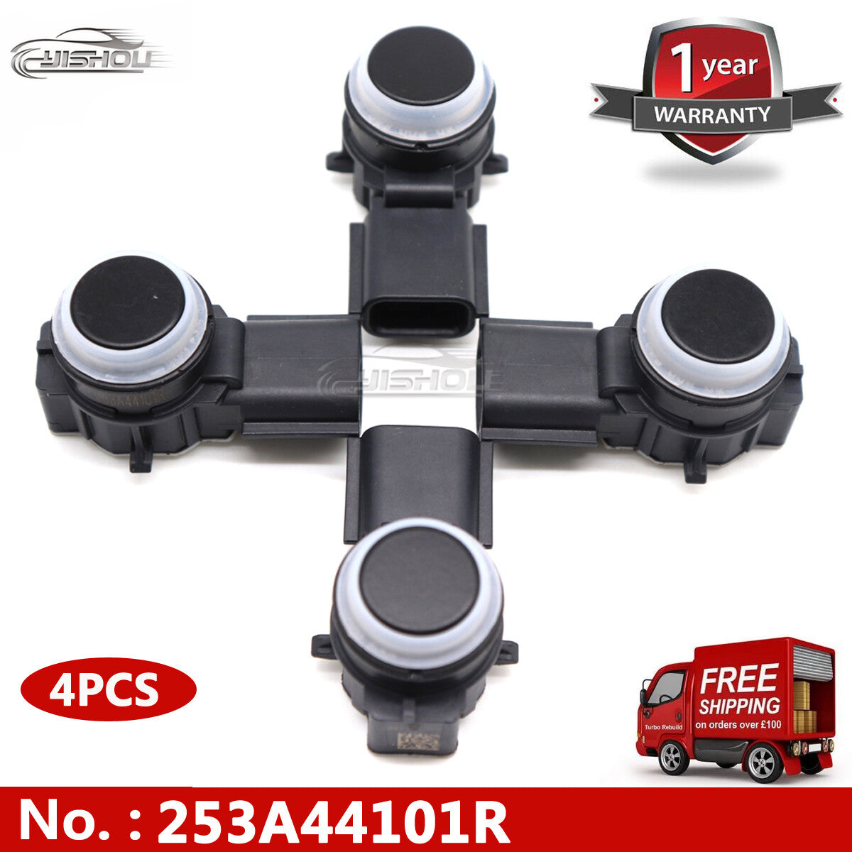 4-pack 253A44101R PDC parking sensors for Renault Captur Megane Clio E-Space 15-21