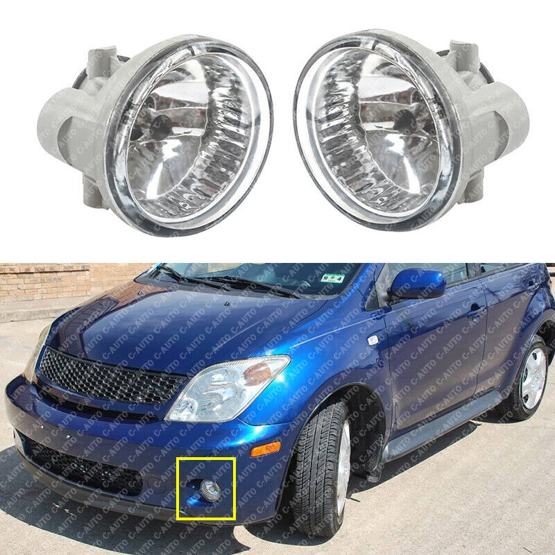 1 Pair Front Bumper new Fog Light Driving Lamps for Scion xA 2004-2005 (Base)