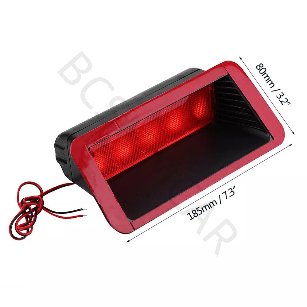 Car Rear Tail Light Third Brake Stop Indicator Lamp 12V LED Warning Light Red