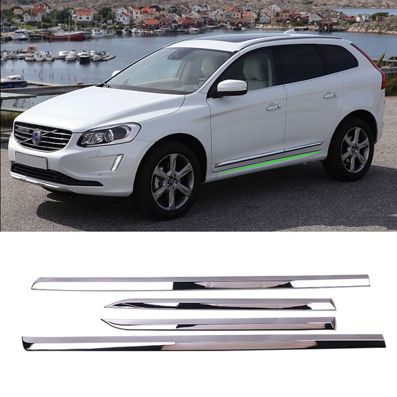 for Volvo XC60 2014-2017 Chrome Side Door Body Molding Cover Anticollision Trim