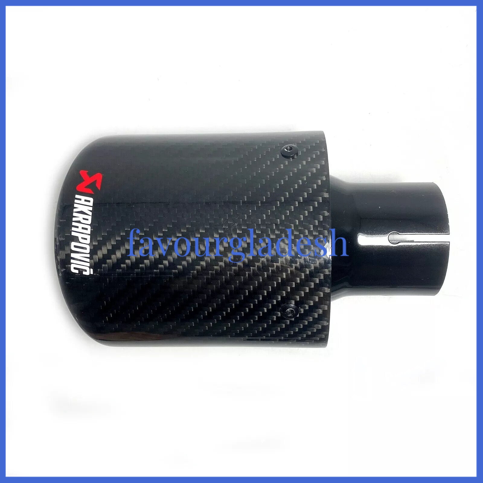 Oval Slanted Akrapovic Carbon Fiber Exhaust tip exhaust muffler pipe 70-115mm