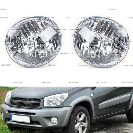 1 Pair New for Toyota RAV4 2004-2005 Front Bumper Fog Light clear lens with bulb