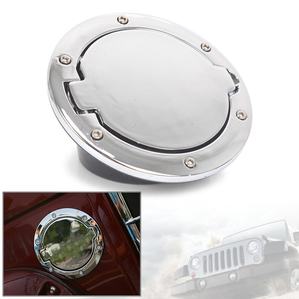 Car Fuel Filler Door Cover Gas Tank Cap for Jeep for Wrangler JK 2007-2017 2016 2015