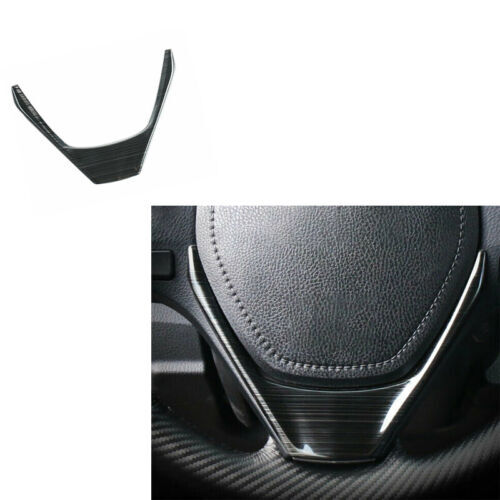 Black Titanium Inner Steering Wheel Decor Cover Trim for Toyota RAV4 2013-2018