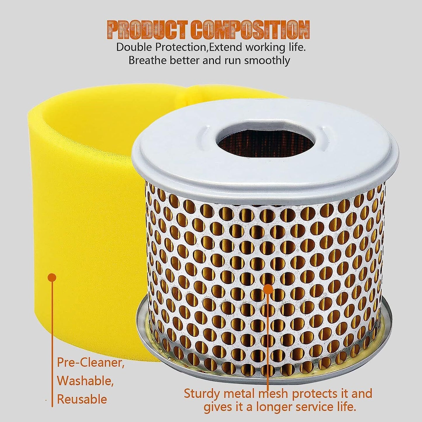 Air Filter for Honda GX340 GX 390 11HP 13HP GX340U1 17210-ZE3-010 17210-ZE3-505