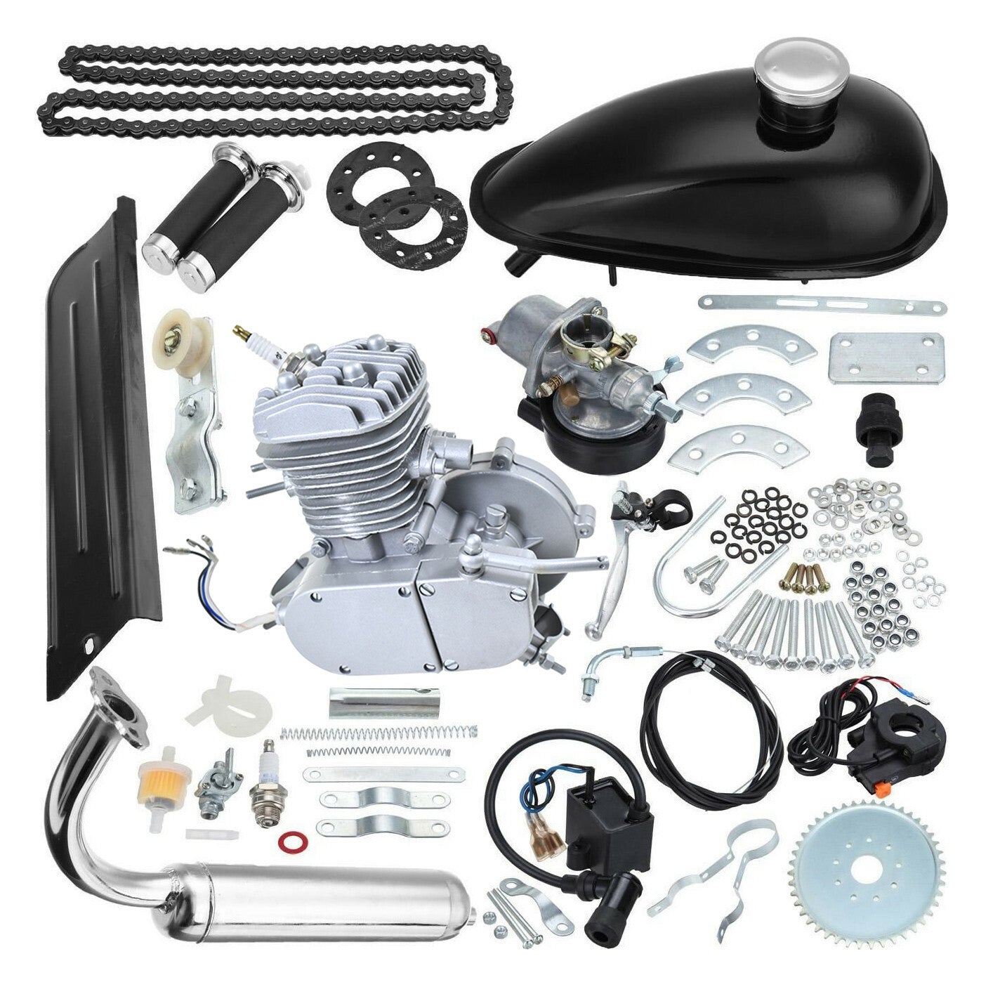 80cc gasoline engine kit 2-stroke for electric bicycles 28 26