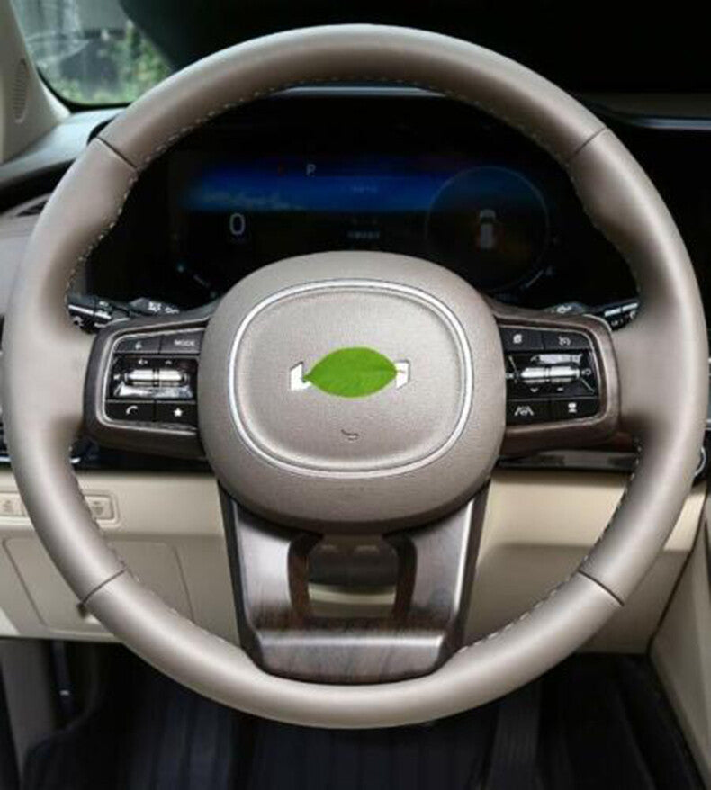 for Kia Carnival 2022-2023 Wood Grain Steering Wheel Button Switch Frame Trim 2x