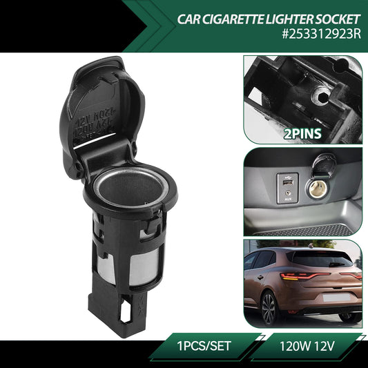 Car Cigarette Lighter Socket Replace 253312923R for Renault Megane for Dacia Koleo