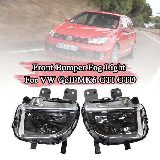 2x FRONT BUMPER FOG LIGHT LAMP WITH BULBS FOR 2009-2013 for VW for GOLF MK6 GTI GTD L+R