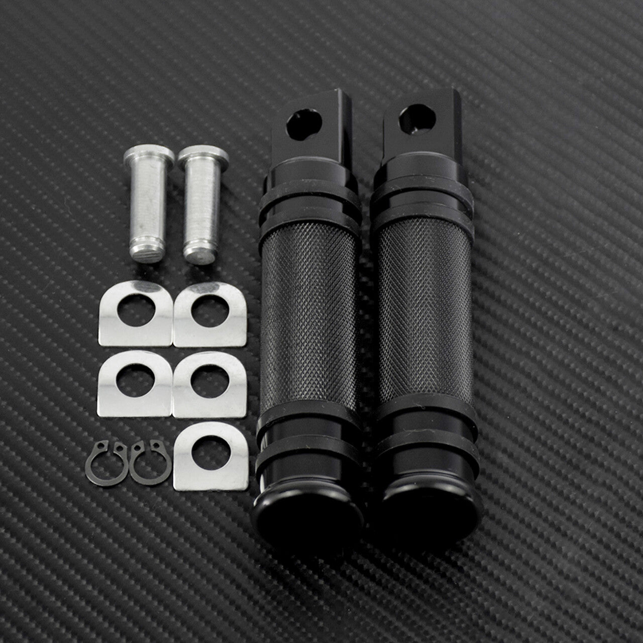 Knurled Rear Front Foot Pegs + Mounting Kit Fit for Harley Sportster Touring