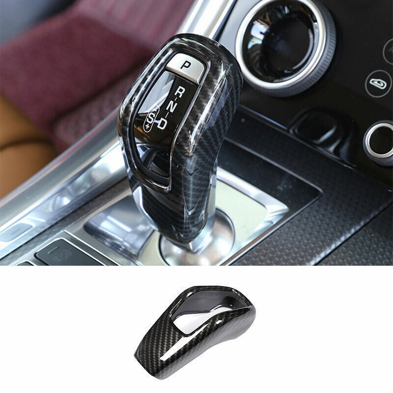 1P Carbon Fiber Console Gear Shift Knob Cover Trim for Range Rover Evoque 20-25