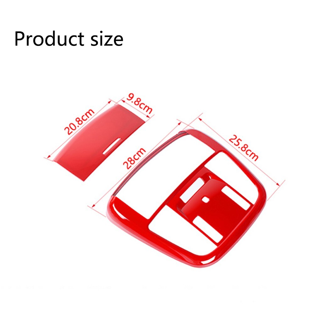 Red Front Reading Light Lamp Cover Trim Decor for Jeep Grand Cherokee 2011-2020