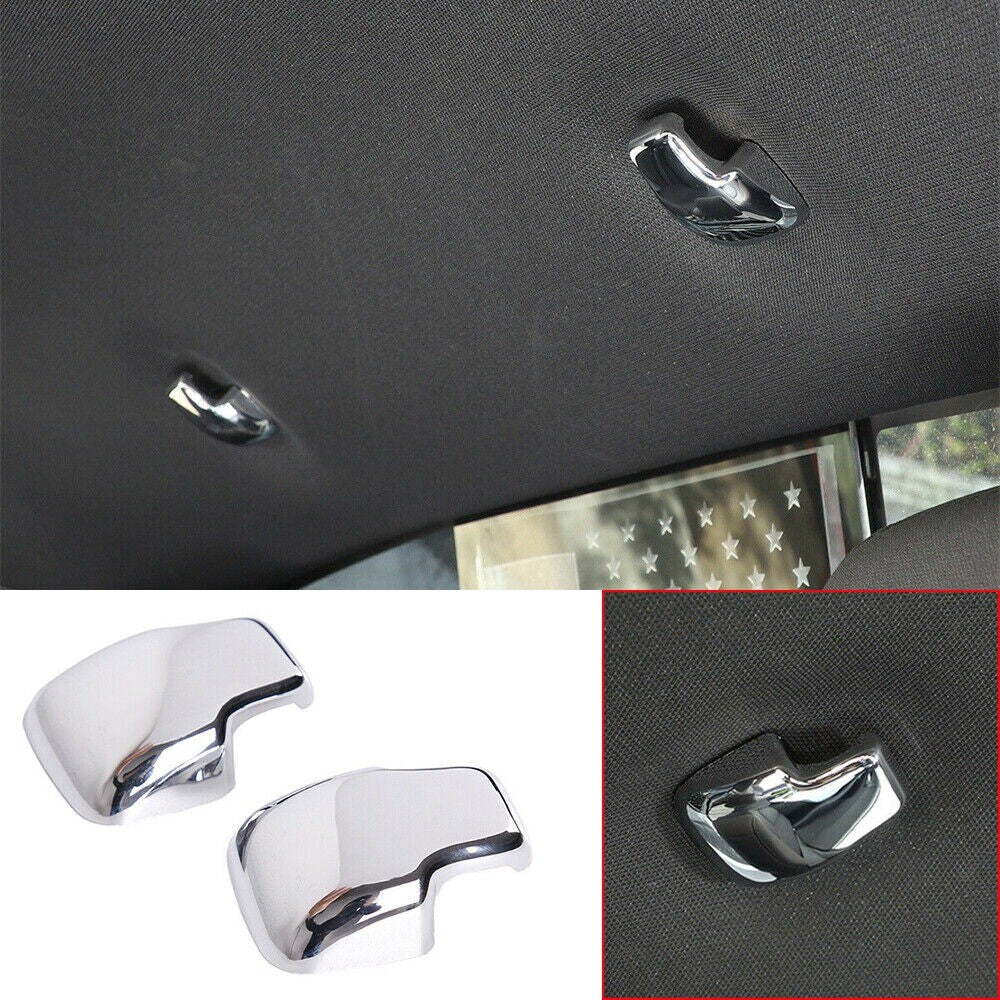 Chrome ABS Car Rear Roof Hook Decoration Cover Trim For T@yota T@coma 2016-2020
