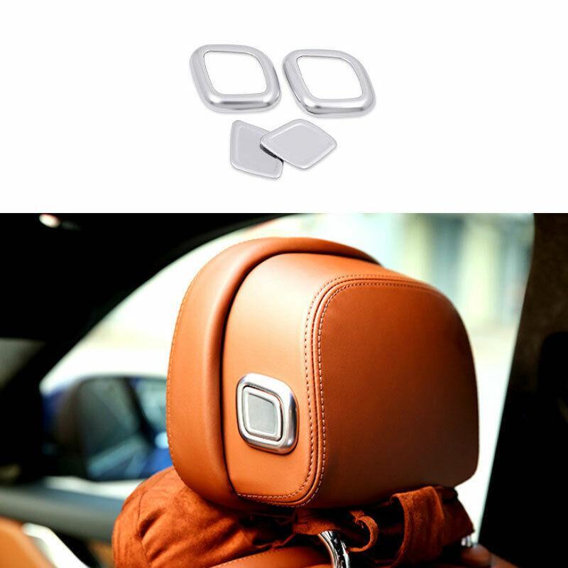 for Maserati for Levante 2017-2021 ABS Silver for Seat Headrest Button Switch Ring Decor