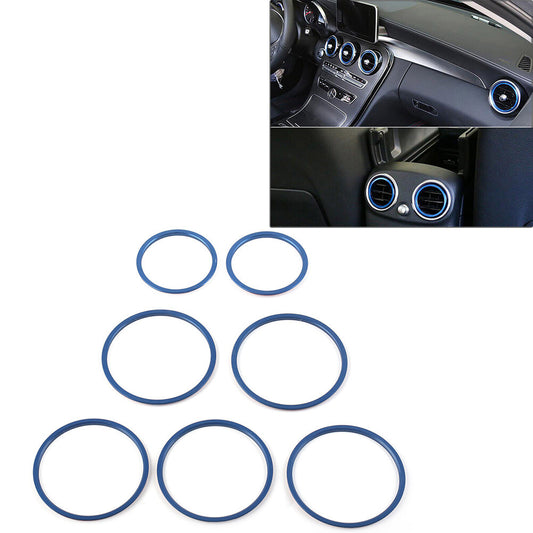 Air Vent Outlet Inner Ring Cover Trim Fit for Benz C Class W205 GLC Class X253 Blue