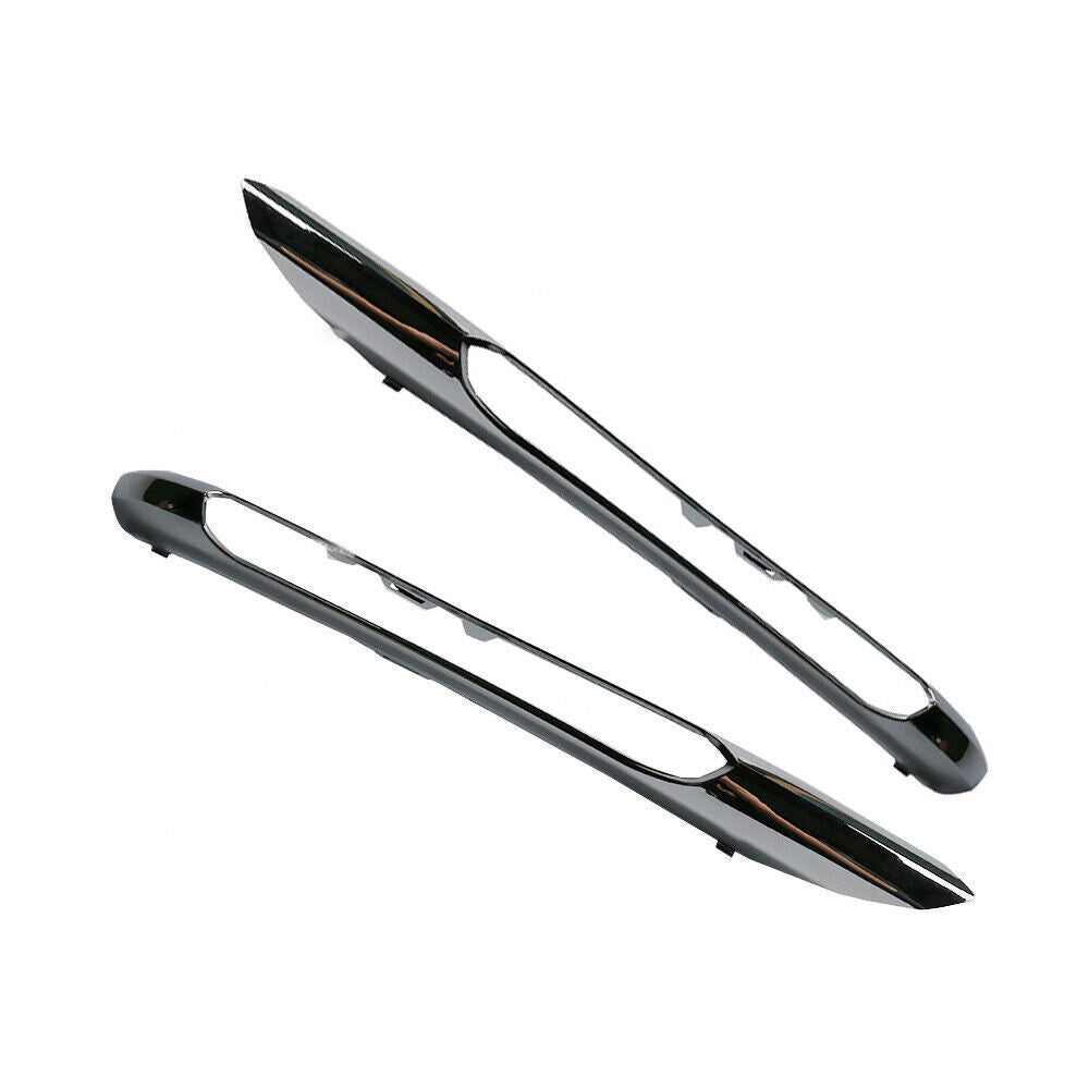 Pair Front Bumper Fog Light Grille Trim Chrome for 2012-14 for Mercedes C-Class W204