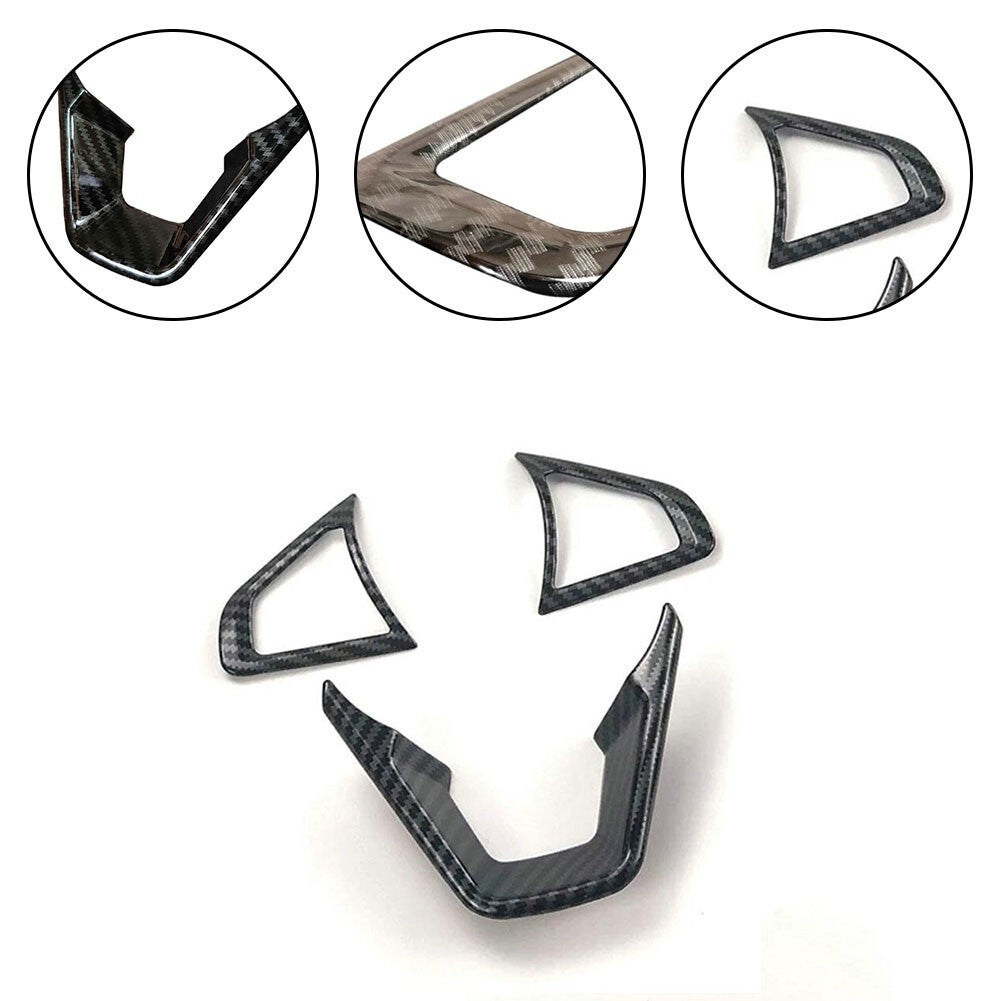 3 Pcs Carbon Fiber Color Steering Wheel Cover for Ford Fusion For Mondeo Edge